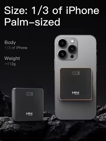 New Mini Portable 5000mAh Power Bank For Magsafe Charger Case Magnetic Wireless Charger Fast Powerba