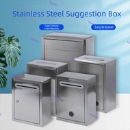 MARIER Mailbox, with Locks Waterproof Letter Box,  3 Sizes Stainless Steel Ballot Box Outdoor