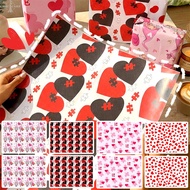 4-2Pcs Valentine's Day Love Printed Gift Wrapping Paper - Gifts Box Decoration - Heart Printing, Sin