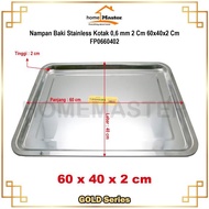 Square Stainless Tray Tray Tray 0.6 Mm 2 Cm 60X40X2 Fp0660402