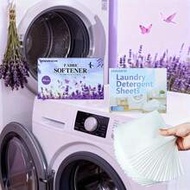 Laundry Detergent Sheets + Fabric Softener Sheets Set, Color Catcher Sheets, Concentrated Stain-Remo