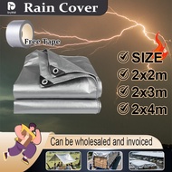 【】2x2m Home Tarp 2x3m  Camping Tarp 2x4m Rain Cover Black Outdoor Cover（With holes）Heavy Duty Tarp F