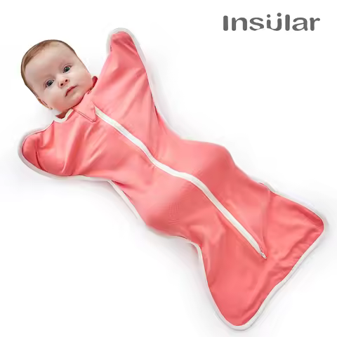 INSULAR 100% Cotton Newborn Baby Sleeping Bags 4 Seasons Baby Zipper Swaddle Bags Baby Wrap Sleepsac