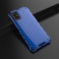 Samsung A51 - Honeycomb Hybrid Rugged Clear Shock Armor Case Shockproof