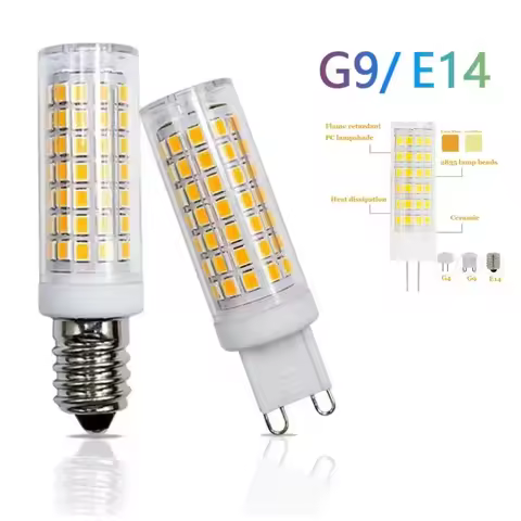 Pop LED E14 G9 Lamp Bulb AC220V 2835 SMD Chip Ceramic LED Light Bulb 7W 9W 12W 15W Replace Halogen G