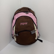 Jansport Brown Pink Backpack Preloved Bag Bundle Beg