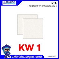 KIA - Keramik Lantai Kamar Mandi Kasar Floor Tile Terrazo White 30X30