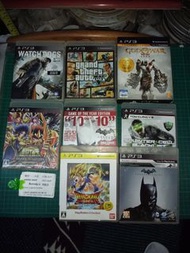 PS3 GAMES WATCH DOGS, BRAVE SOLDIERS, GRAND THEFT AUTO, GAME OF THE YEAR EDITION, ARKHAM ORIGINS, DRAGON BALL, GOD OF WAR, SPLINTER CELL BLACKLIST.