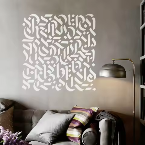 Large Calligraffiti Wall Stencil to painting Custom Decorative Street Art Pattern Template Furniture