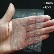 TKS&CO. Nails Jelly Gel Stickers 24 Pcs Jelly Gel 0.3mm Wooden Stick Nail File double side NS