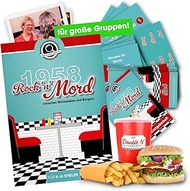 1958 Rock'n'Murder - Crime Dinner Party Game for 8-16 People | Rock 'n'Roll 50s American Diner | Boa