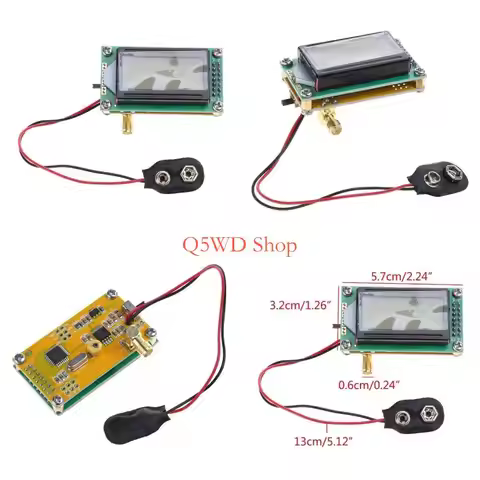 Q5WD Frequency Meter Counter Module Hz Tester Measurement Module for Ham Radio 1-500 MHz LCD Display