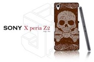 【傑克小舖】客製化 Sony Xperia Z2 D6503 L50w 背蓋 保護殼 手機殼 彩繪 個性化 美式 復古 塗鴉 變形蟲 玫瑰 骷髏