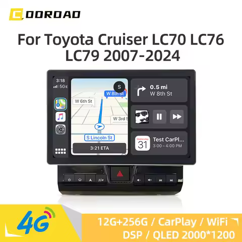 2K Android 14.0 Car Radio For Toyota Cruiser LC70 LC76 LC79 2007-2024 CarPlay GPS 4G WiFi Bluetooth