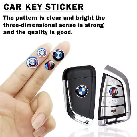 11/14MM 3D Aluminum Car Key Shell Stickers Auto Key Remote Fob Decal For BMW M Performance M1 M2 F32