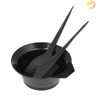 [flysg] 3 Pcs Hair Coloring Kit Dyeing Bowl Brush Double-sided Coloring Comb Hairdressing Dyeing Too