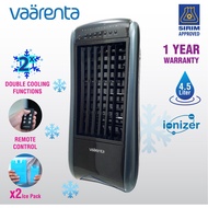 Vaarenta Air Cooler, Free 2xIce Pack, Double Cooling, Humidifying, Negative Ionizer, Reduce Odour, 1 Year Warranty