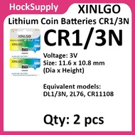 [2pcs] XINLGO CR1/3N 2L76 CR11108 3V Lithium Battery