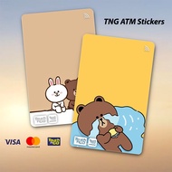 BROWN TNG - TOUCH N GO STICKER CARD / ATM CARD STICKER COVER, TNG CARD, ATM CARD