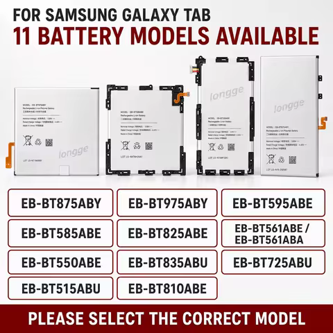 Replacement Battery EB-BT875ABY BT975 For Samsung Galaxy Tab S7 Plus S5E S4 S3 S2 Tab A T510 T595 T5