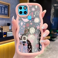 Casing For Infinix Smart 6 Case Casing Glitter Star Pattern Silicone Wavy edge Mirror Casing Casing 