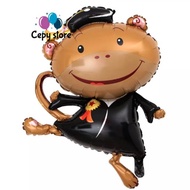 Graduation Foil Balloon Bachelor's Monkey/