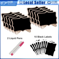 10PCS Mini Message Blackboard with stand chalk board Easel Stand Lables 2 Pens Message Blackboard We