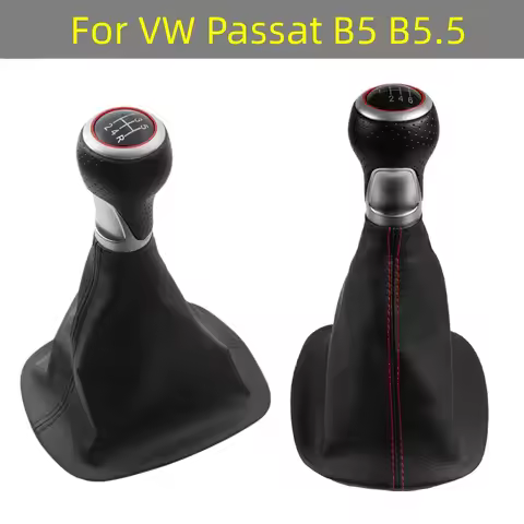 Hand Speed Gear Shift Knob Gaiter Boot Cover Collar Case For VW Passat B5 B5.5 1998-2004 B5 FL (00-0