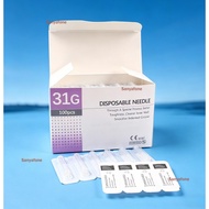 100Pcs/box 31G 4mm 8mm 13mm Disposable Needle Sterile Steel Tip Needle Small Micro Beauty Tool