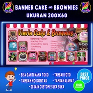 Banner Spanduk Toko Kue / Banner Toko Cake dan Brownies / Spanduk Toko Kue Bolu TERMURAH Sehari Jadi