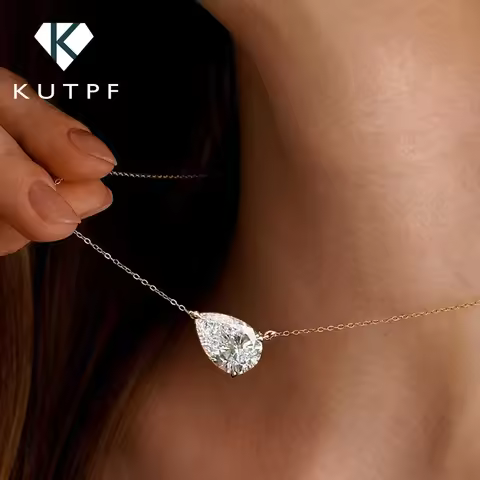 1/3carat Waterdrop Solitaire Moissanite Pendant Necklace with certificate 925 Sterling Silver Pear C