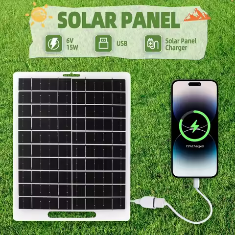 Solar Panel 30W With USB Waterproof Outdoor Hiking And Camping Portable Battery Mobile Phone Chargin