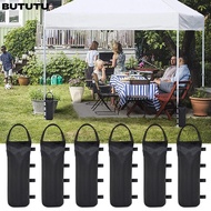 BUTUTU 1/4Pcs Tent Sandbag, Canopy with Handle Garden Gazebo Foot Leg, Durable Black Sand Shelter Ca