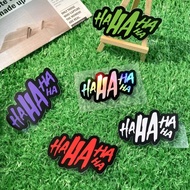 HAHAHAHA Motorcycle Stickers Funny for DIY Motorbike Fuel Tank Front Fairing Rear Cowl Helmet Scoote