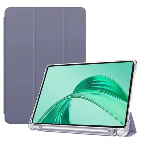 For Huawei Honor Pad X8A Case with Pencil Holder Tri-Folding TPU Back Stand for Honor Pad X8A NDL-W0