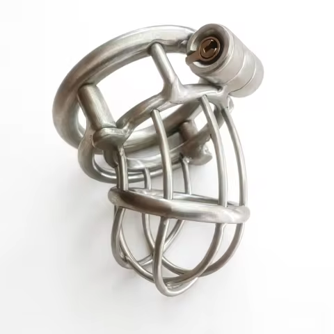 Anti-slip Steel Male Chastity Cage Men Personalized Chastity Device Escape-proof Ring Metal BDSM Bon