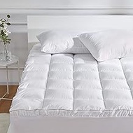 SLEEP ZONE Cotton Mattress Pad California King, Super Soft Pillow Top Mattress Topper, Thick Fluffy 