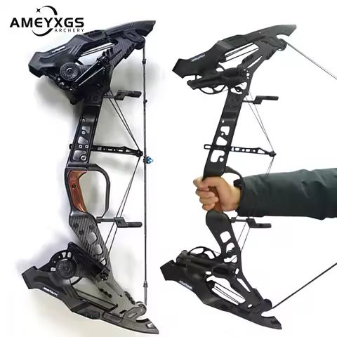 21.5-80lbs Archery Carbon Compound Bow 32" Arrow Steel Ball Slingshot Dual Slingshot Purpose Bow Hun