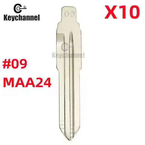 Keychannel 10PCS 09# KD Key Blade Lishi MAZ24 Car Key Blank for KD KEYDIY Xhorse VVDI Flip Remote fo