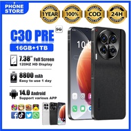 5G Phone 16GB RAM 1TB ROM 8800mAh Android 14 7.38 Inch Dual SIM Handphone HP Ready Stock 1 Year Warr