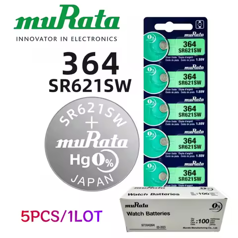 5-100pcs Original muRata For SONY 364 SR621SW SR60 Button Battery For Watch Toys Remote Cell Coin Ba
