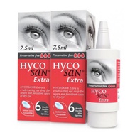 Hycosan Extra Preservative Free Eye Drops for Dry Eyes - Sodium Hyaluronate 0.2% (Pack of 2 x 7.5ml)