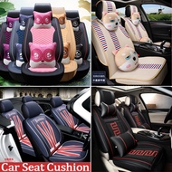 Car seat cushion / Full set / Universal Cartoon 5 seat cushion / Genuine leather car seat cover