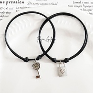 (PAIR 2 PCS/) Couple Padlock Bracelet Coolie Rope Bracelet Padlock Price per Pair