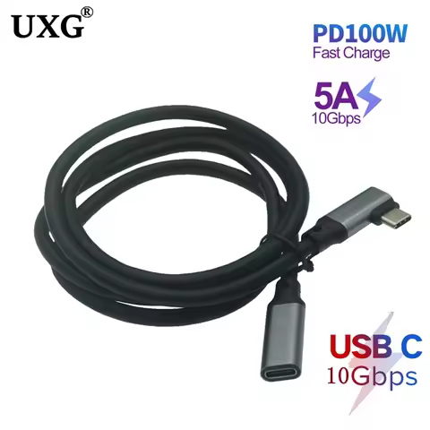 Type C Extender Cable 2m 3m USB C Extension Cord PD100W 5A 10Gbps Male to Female USB 3.1 USB-C Type-