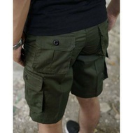 Hugo Pants - Celana Pendek Cargo Jumbo Pria Distro Army Cwok Dewasa Bahan Katun Dreil Premium