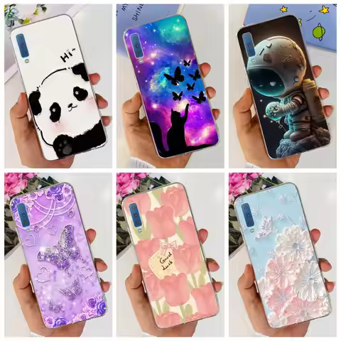 For Samsung Galaxy A7 (2018) Case Soft Silicone TPU Cover For Samsung A7 2018 A750F A750G A750FN Lov