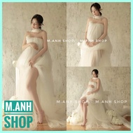 Beautiful Conept Maternity Photography Strapless Gown