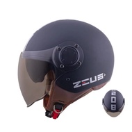 (Used like New) Zeus Helmet Open Face ZS-217 Matt Black