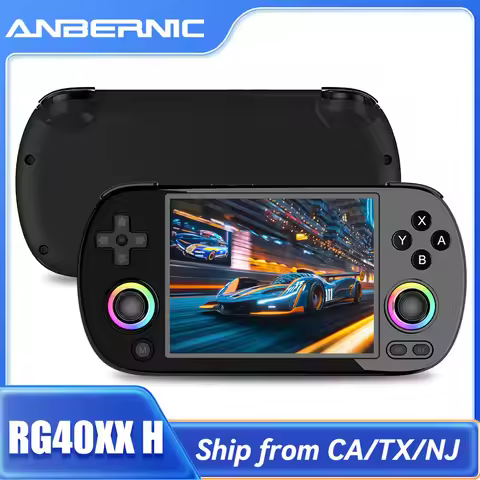 ANBERNIC RG40XX H Handheld Game Console 4'' Screen Linux System Joystick RGB Lighting Effect RG40XXH